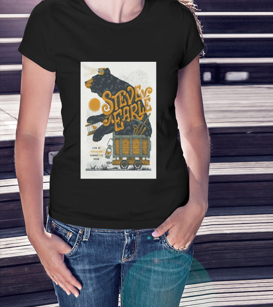 Steve Earle Pickathon Live August 1 2 2026 Event Bear T-Shirt