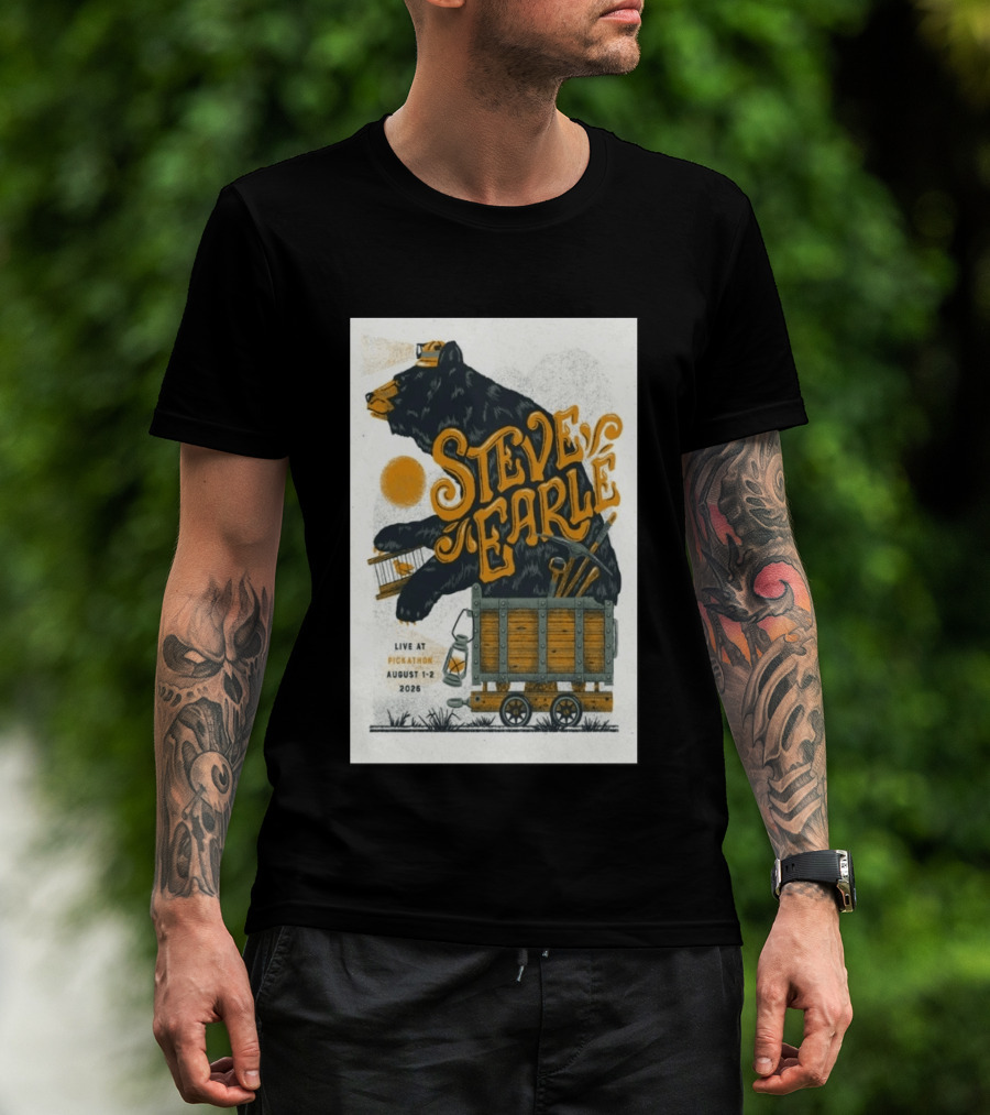 Steve Earle Pickathon Live August 1 2 2026 Event Bear T-Shirt