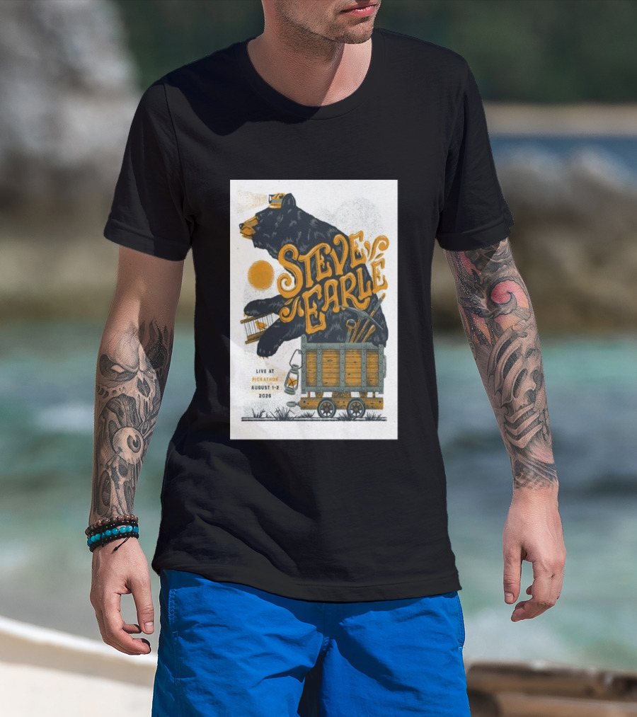 Steve Earle Pickathon Live August 1 2 2026 Event Bear T-Shirt