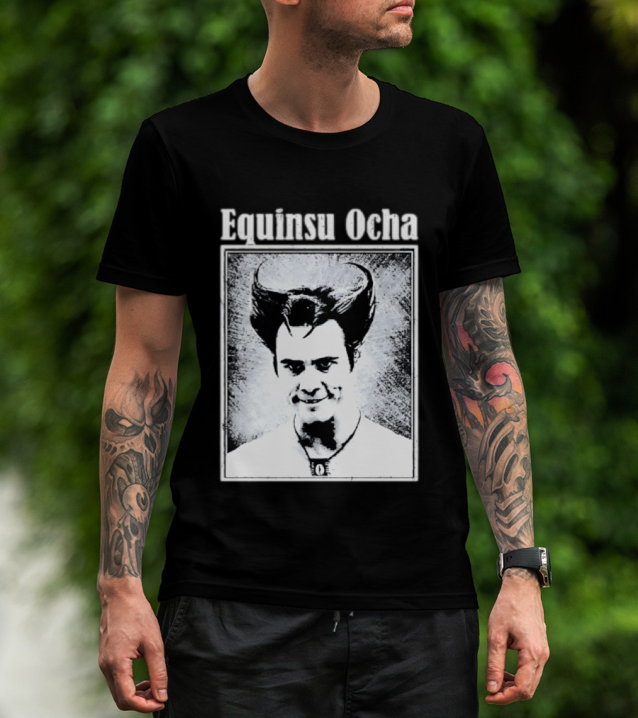 Jim Carrey Equinsu Ocha Ace Ventura Distressed Vintage Look T-Shirt
