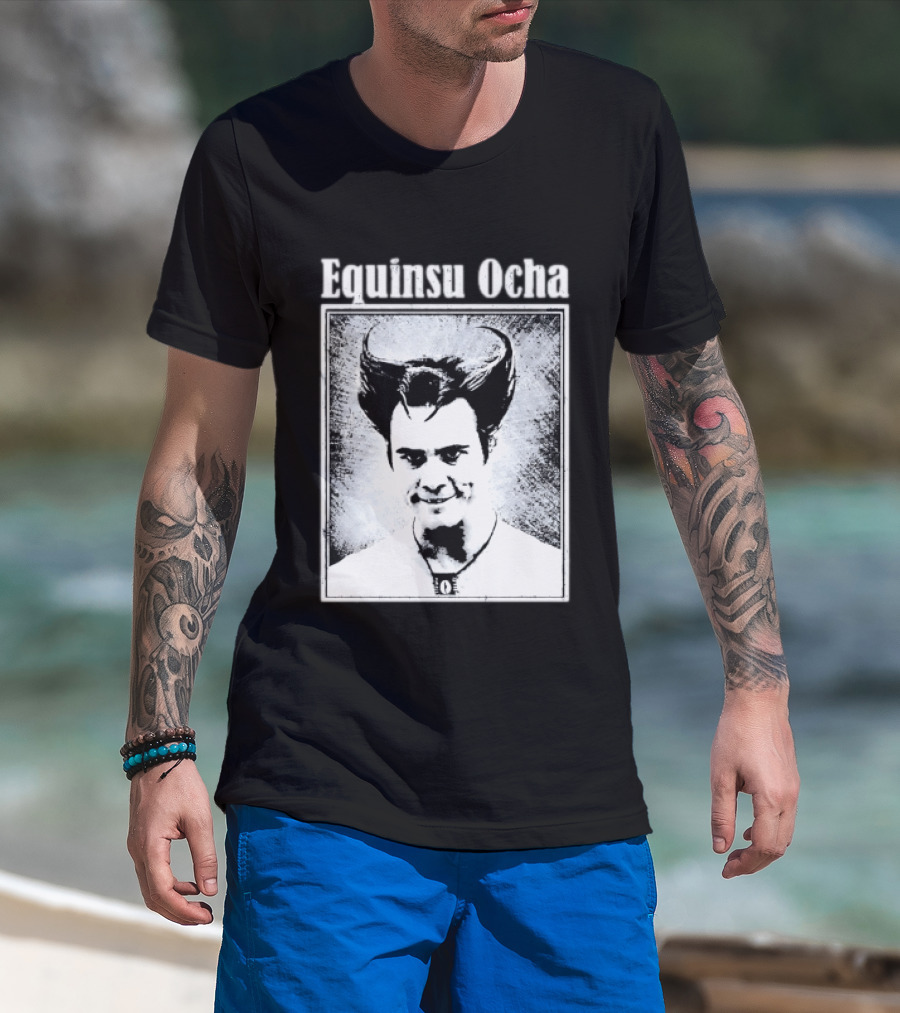 Jim Carrey Equinsu Ocha Ace Ventura Distressed Vintage Look T-Shirt