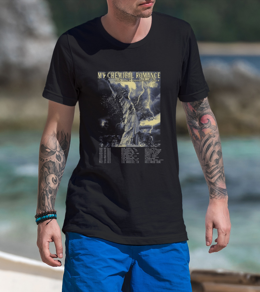 My Chemical Romance The Black Parade 2026 Tour Statue Of Liberty Concert Dates T-Shirt
