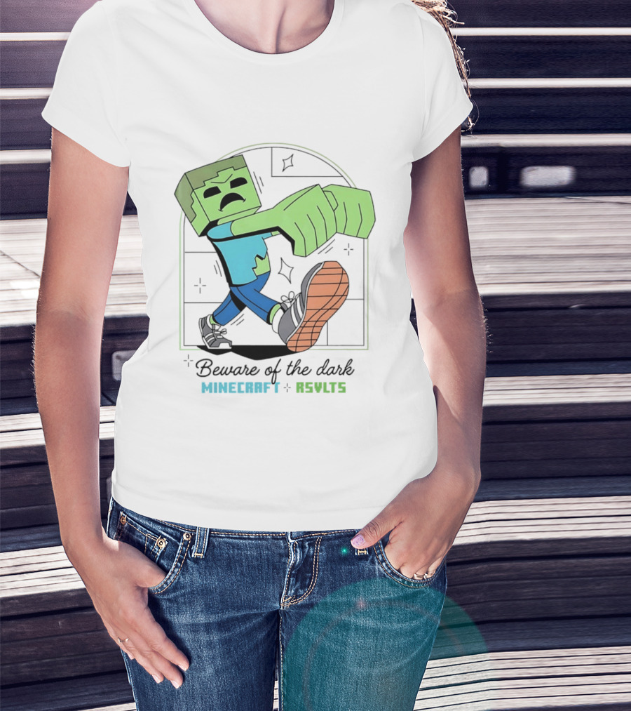 Beware Of The Dark Zombie Minecraft RSVLTS Gaming T-Shirt