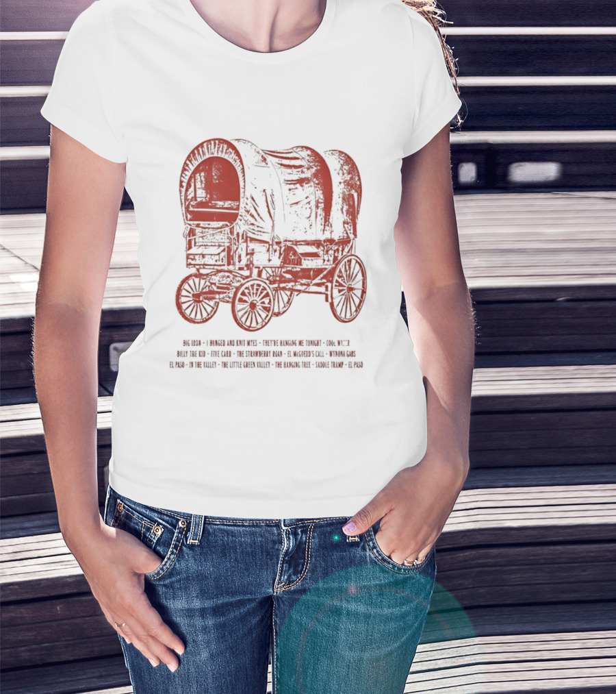 Marty Robbins Big Iron El Paso Western Songs Covered Wagon T-Shirt