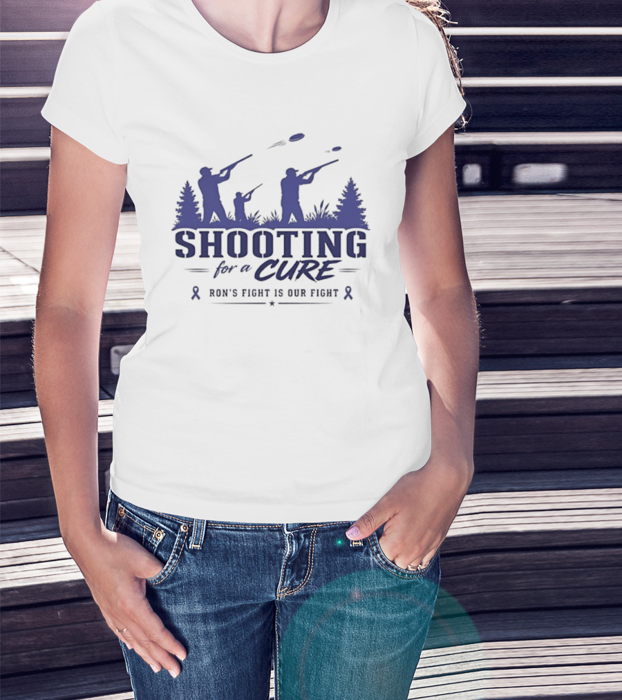 Shooting For A Cure Ron's Fight Is Our Fight Forest Hunter T-Shirt