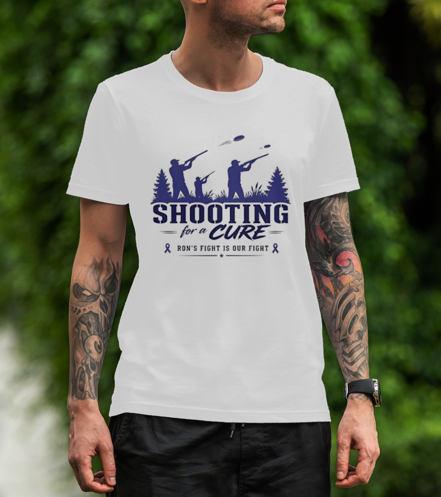 Shooting For A Cure Ron's Fight Is Our Fight Forest Hunter T-Shirt