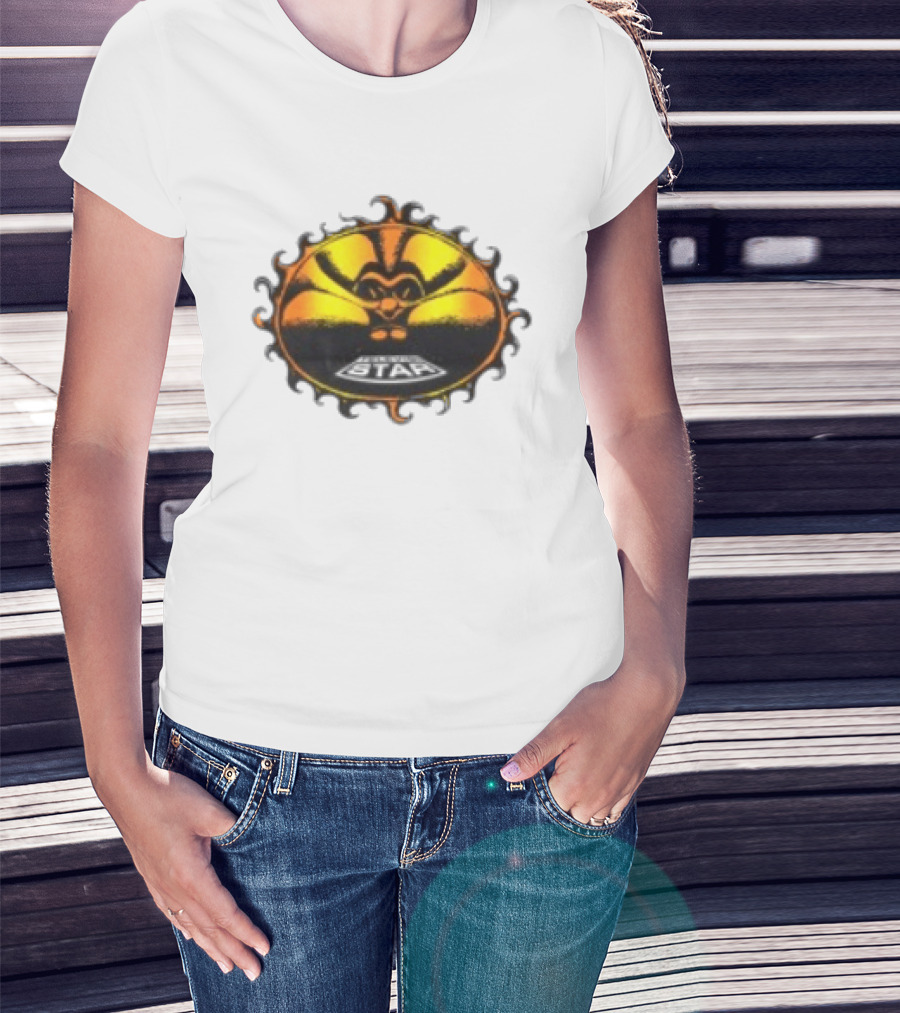 Televisi Star Catalog Store Heatwave Sun Logo White T-Shirt