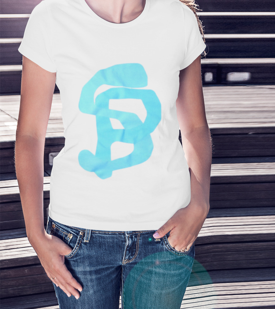 Wolee Store Classic Saintp Light Blue Monogram S P T-Shirt