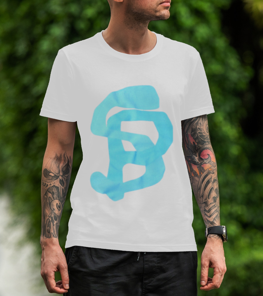 Wolee Store Classic Saintp Light Blue Monogram S P T-Shirt