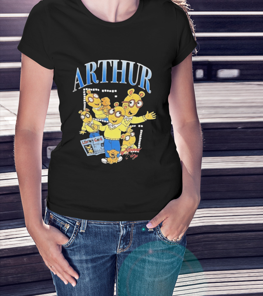 Arthur Read And Pal Library Card Elwood City PBS Kids T-Shirt