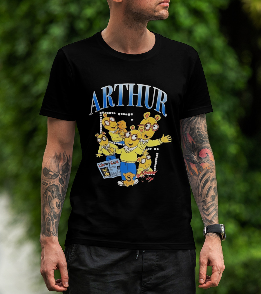 Arthur Read And Pal Library Card Elwood City PBS Kids T-Shirt