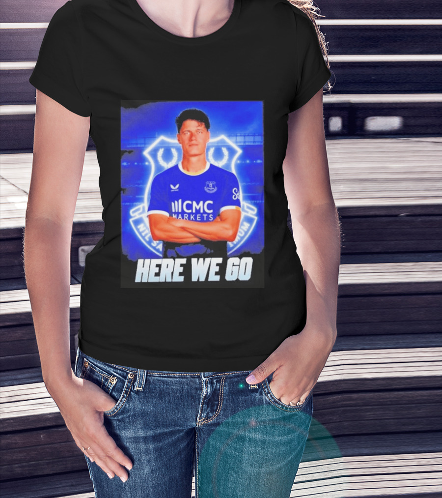 Christian Norgaard Everton Transfer Announcement Here We Go T-Shirt