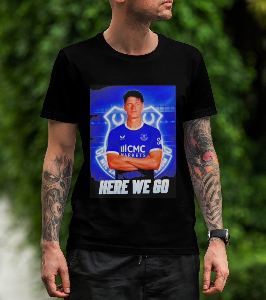 Christian Norgaard Everton Transfer Announcement Here We Go T-Shirt