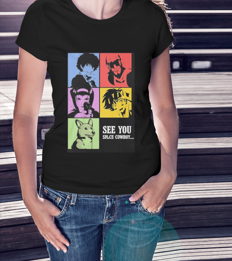 Cowboy Bebop See You Space Cowboy With Character Grid T-Shirt
