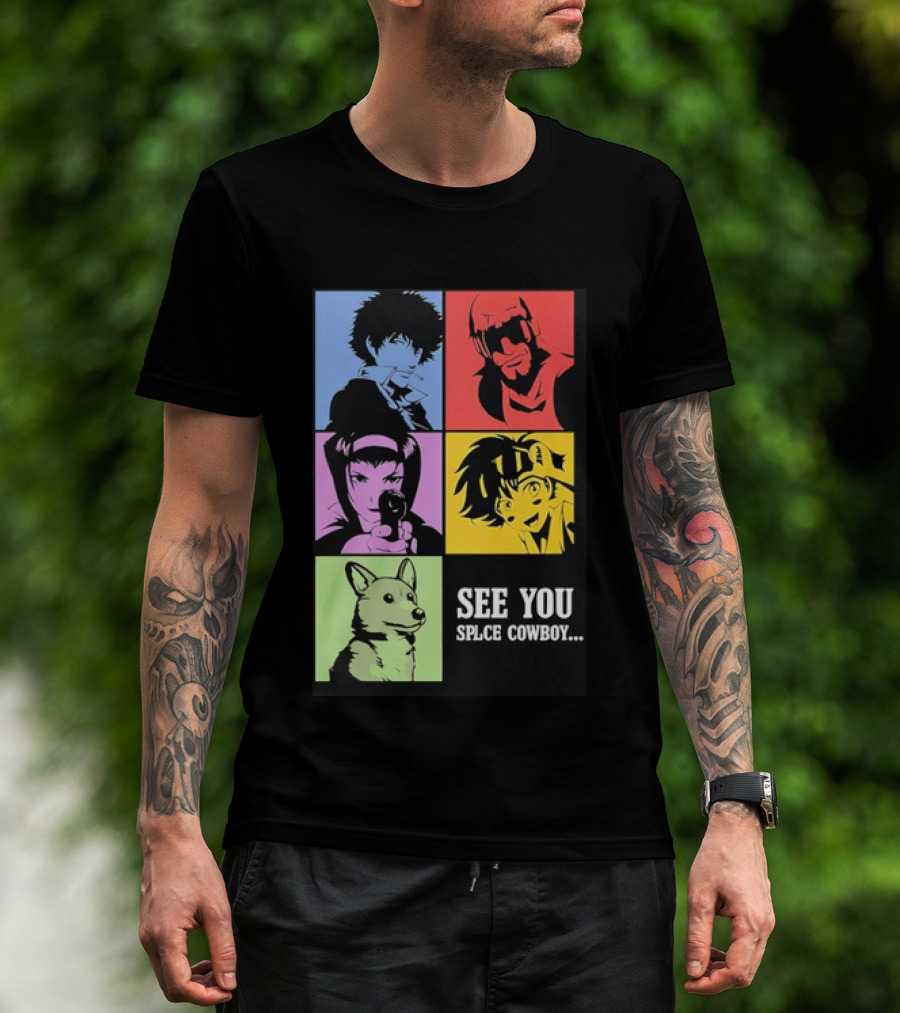 Cowboy Bebop See You Space Cowboy With Character Grid T-Shirt