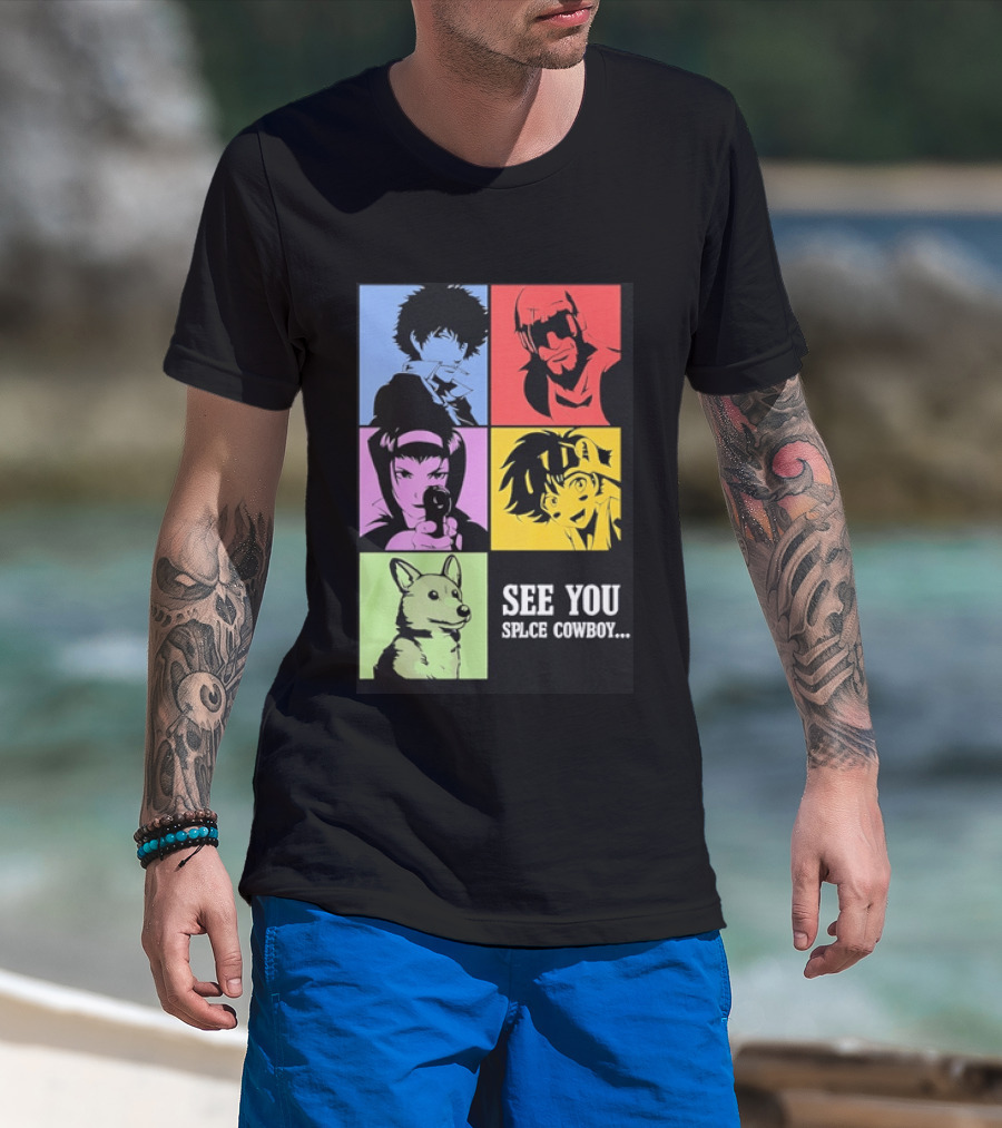 Cowboy Bebop See You Space Cowboy With Character Grid T-Shirt