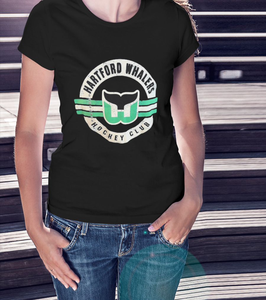 Hartford Whalers Distressed Vintage Hockey Club T-Shirt