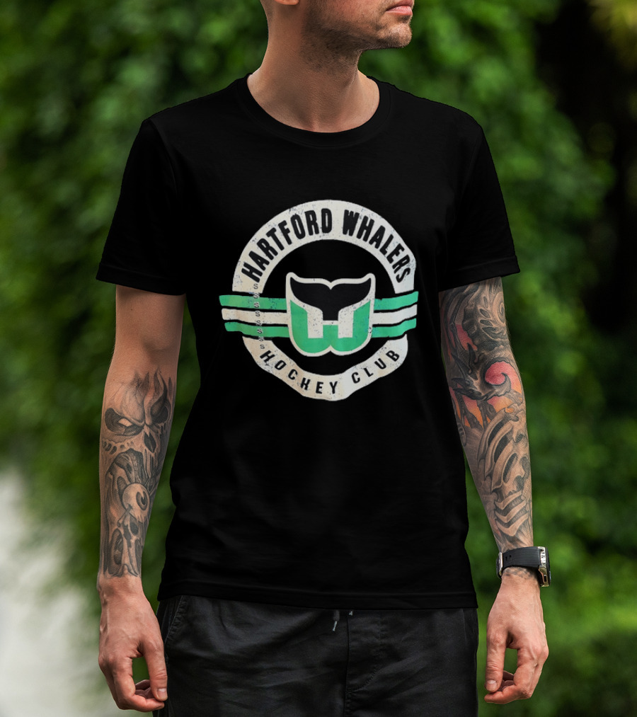 Hartford Whalers Distressed Vintage Hockey Club T-Shirt