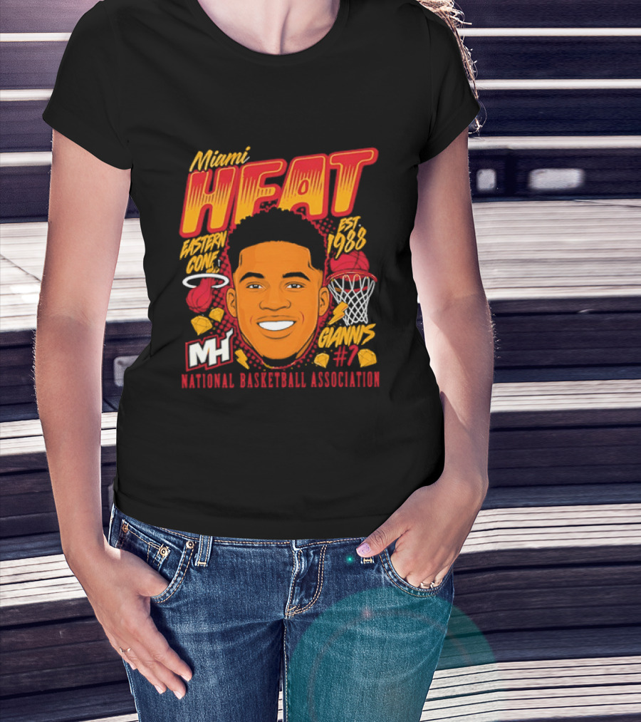 Miami Heat Giannis Antetokounmpo Est 1988 National Basketball Association T-Shirt