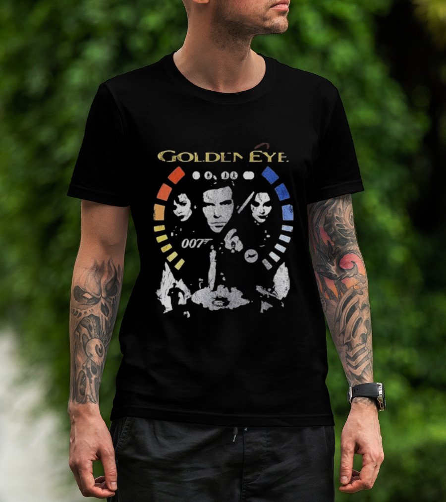 GoldenEye 007 James Bond Faces And Color Blocks T-Shirt