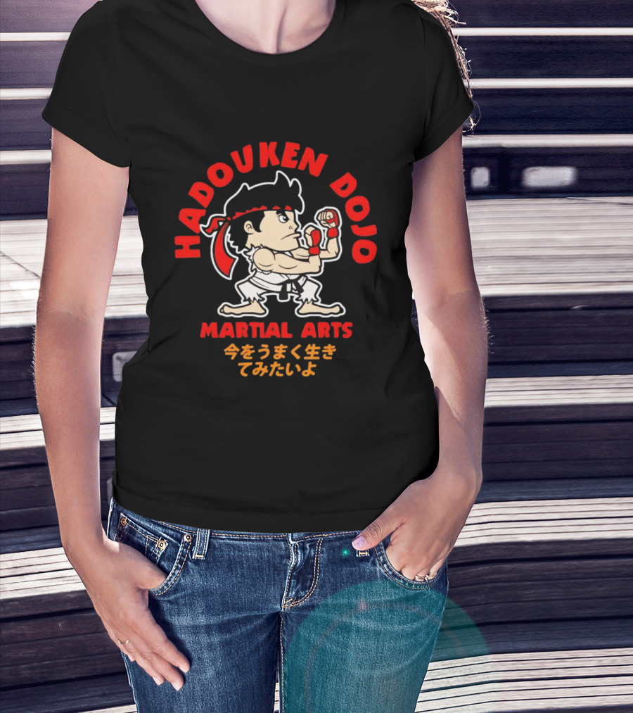 Hadouken Dojo Martial Arts Ryu Character Gaming Japanese T-Shirt