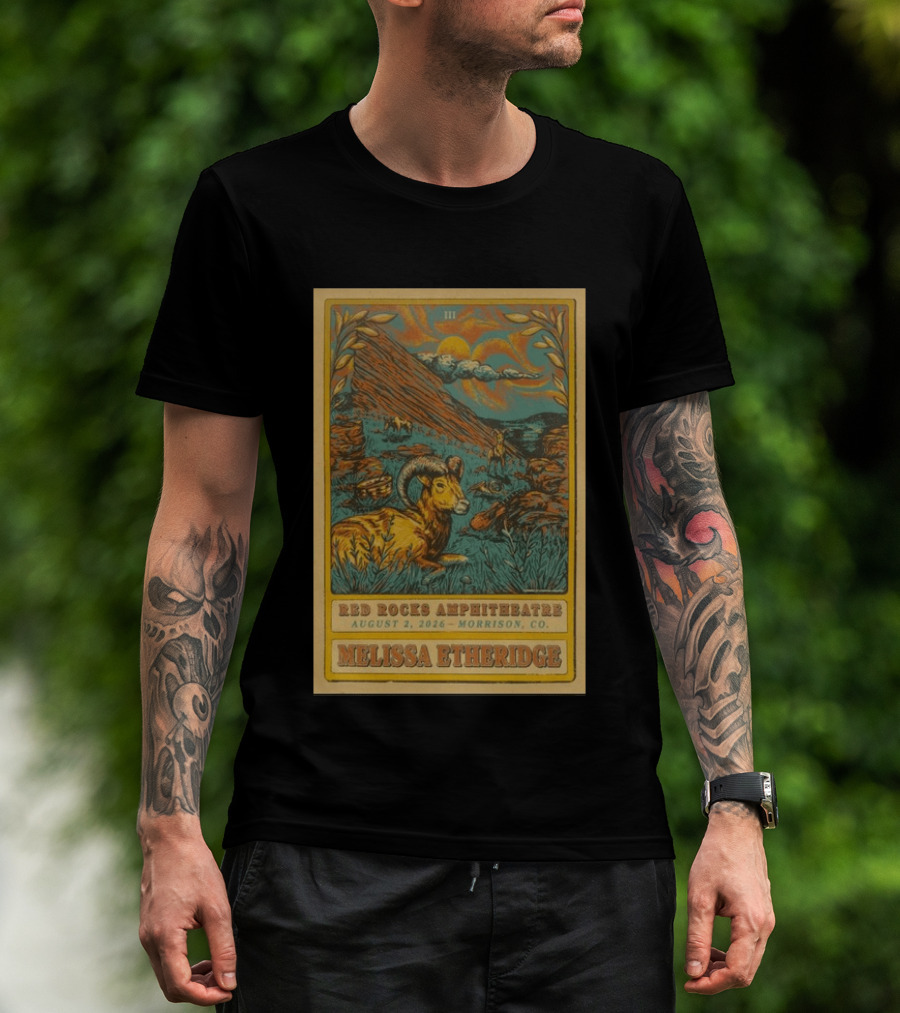 Melissa Etheridge Red Rocks Amphitheatre Morrison CO August 2 2026 T-Shirt
