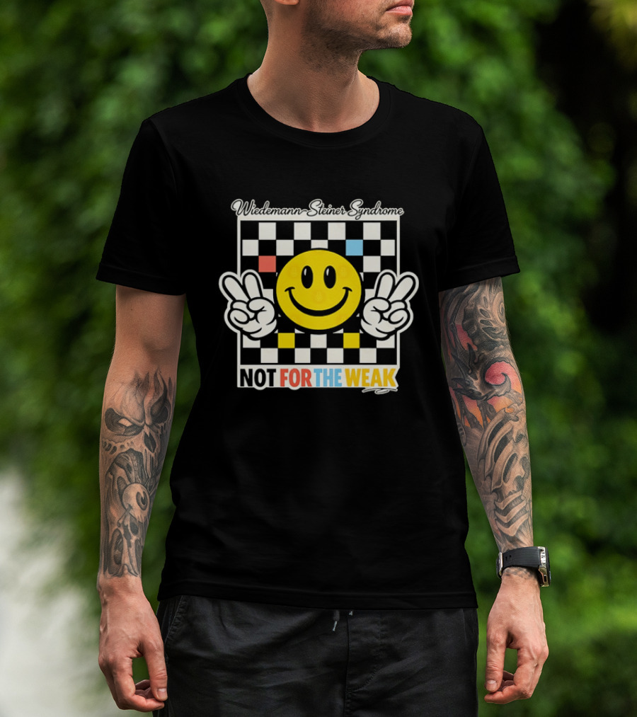 Wiedemann Steiner Syndrome Smiley Face Not For The Weak Checkerboard T-Shirt