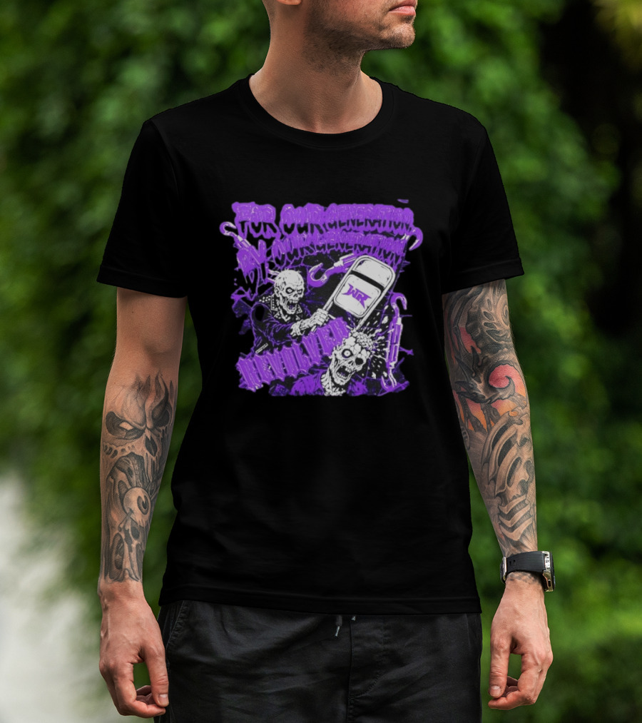 Wrestling Revolver For Our Generation Skeletons Purple T-Shirt