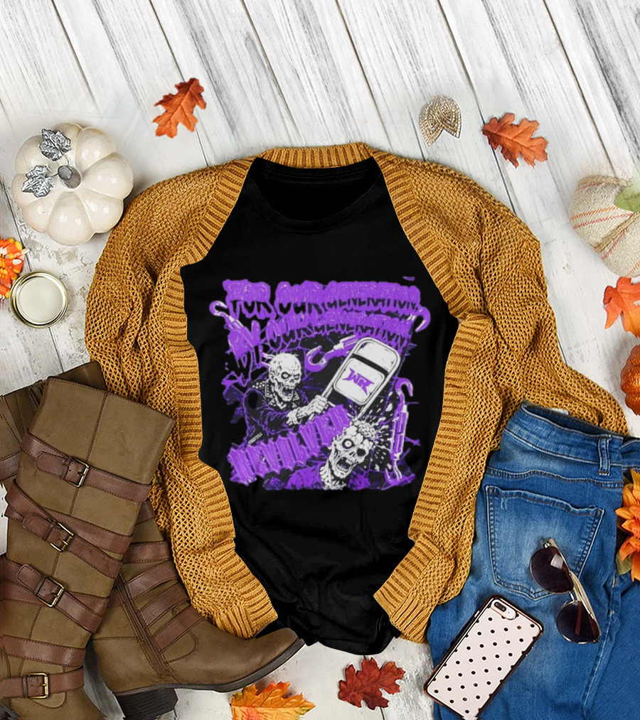 Wrestling Revolver For Our Generation Skeletons Purple T-Shirt