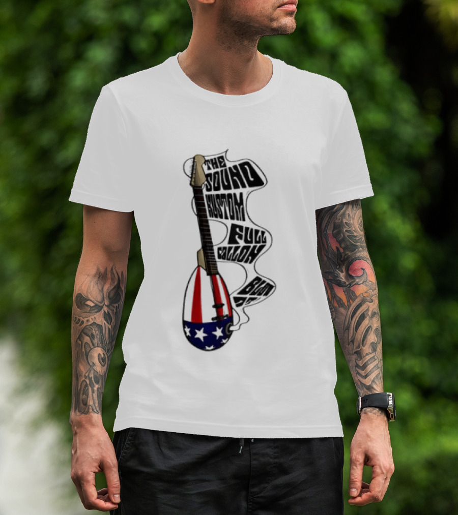 The Sound Kustom Full Gallon Blow Up Patriotic Guitar Americana T-Shirt