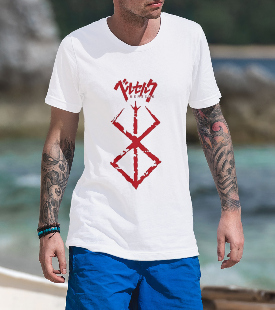 Berserk Sacrifice Symbol Red Japanese Text Anime Series T-Shirt