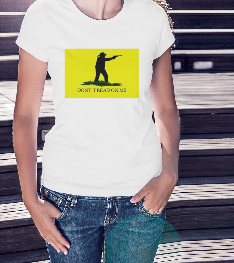 Jordan Salinas Don't Tread On Me Cowboy Silhouette Yellow T-Shirt