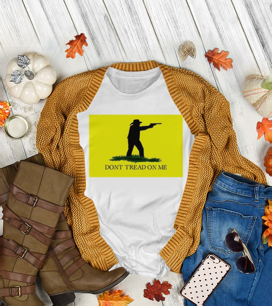 Jordan Salinas Don't Tread On Me Cowboy Silhouette Yellow T-Shirt