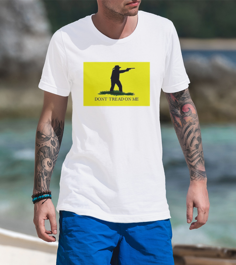 Jordan Salinas Don't Tread On Me Cowboy Silhouette Yellow T-Shirt