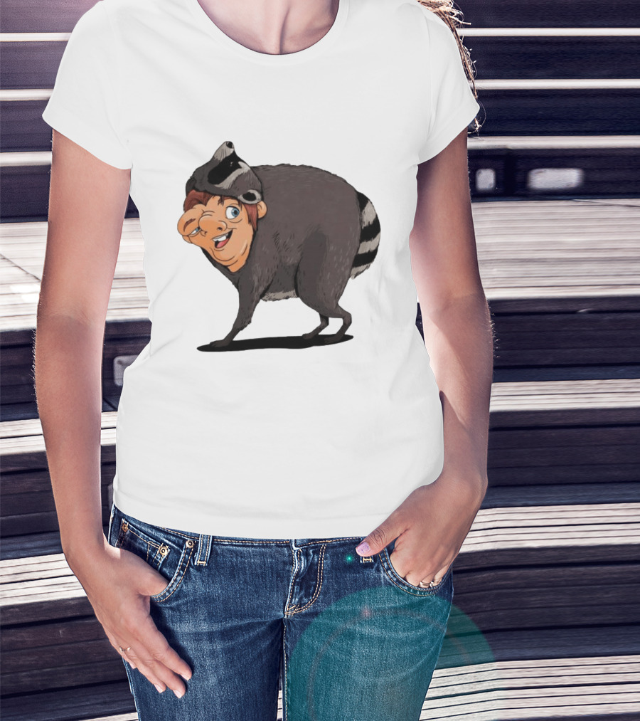 Raccoon Boy Animal Costume Quirky T-Shirt