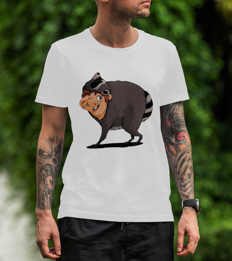 Raccoon Boy Animal Costume Quirky T-Shirt