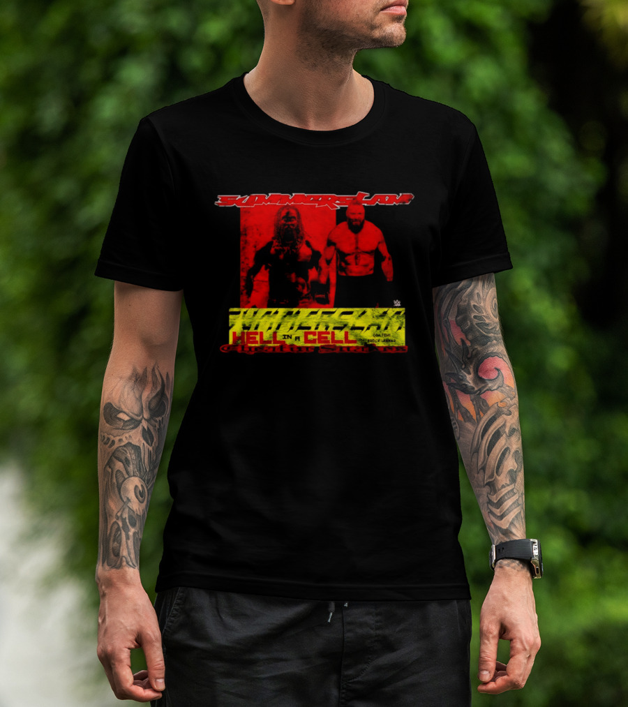 SummerSlam Hell In A Cell Brock Lesnar Oba Femi Cheatin Snakez T-Shirt