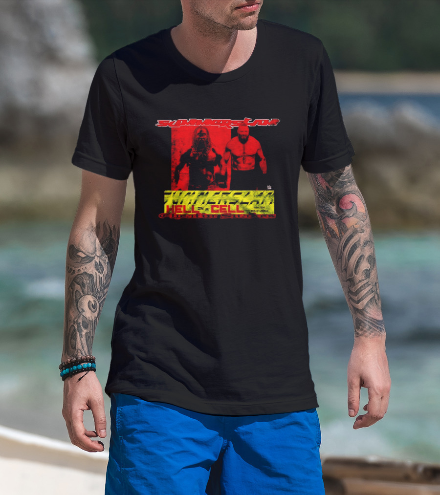 SummerSlam Hell In A Cell Brock Lesnar Oba Femi Cheatin Snakez T-Shirt