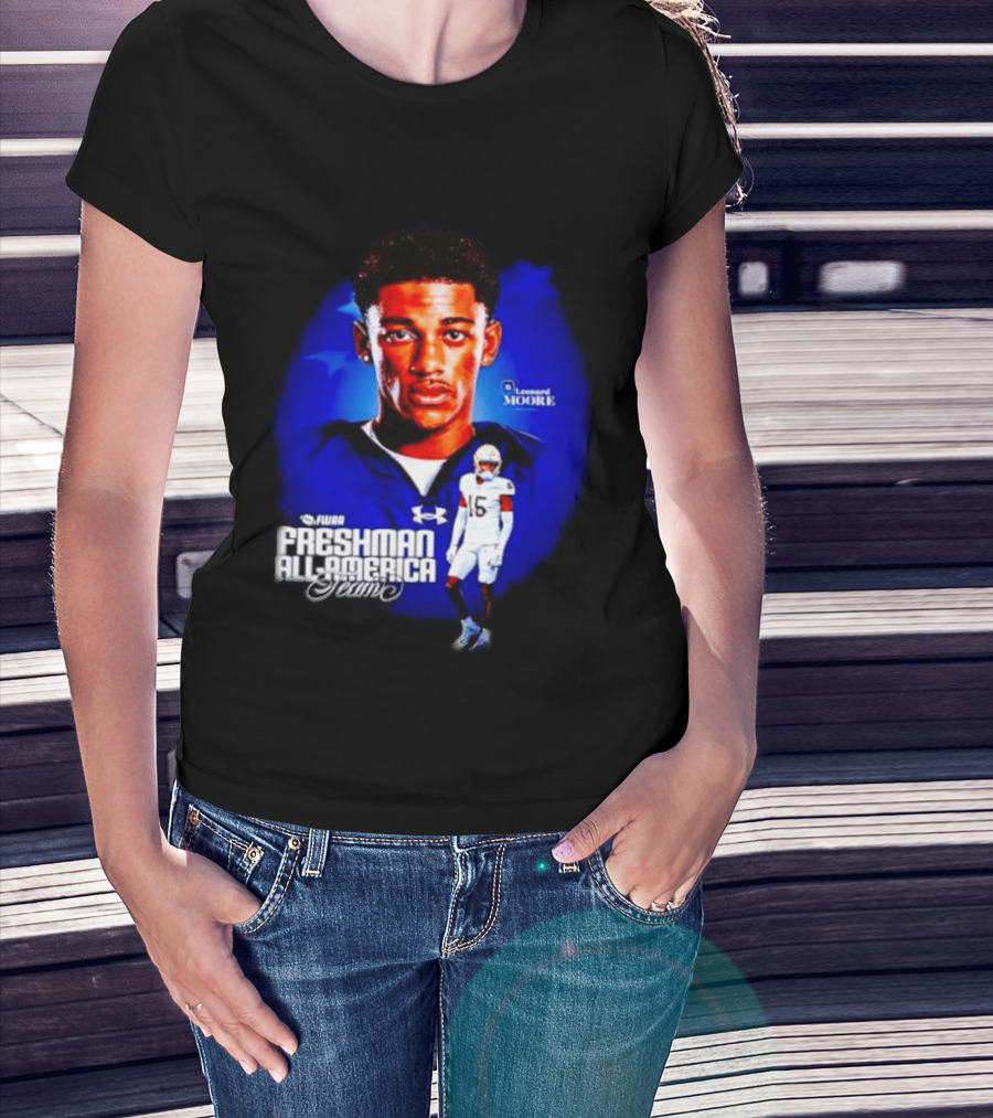Leonard Moore Notre Dame Football FWAA Freshman All America Team Under Armour T-Shirt