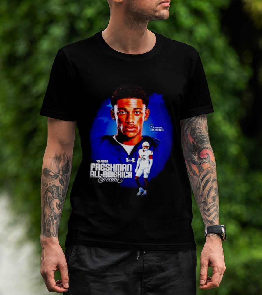 Leonard Moore Notre Dame Football FWAA Freshman All America Team Under Armour T-Shirt