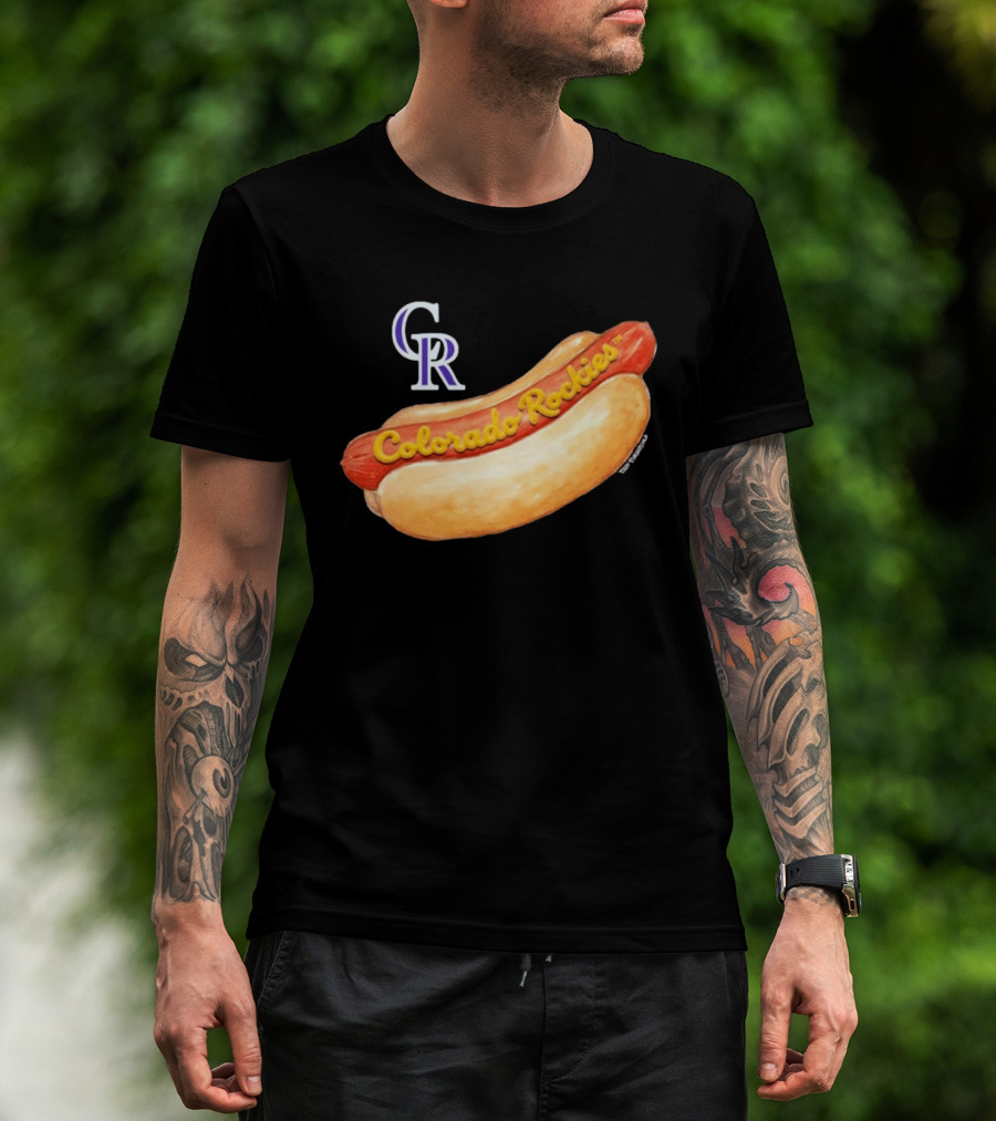 Colorado Rockies Hot Dog Tiny Turnip Women's T-Shirt