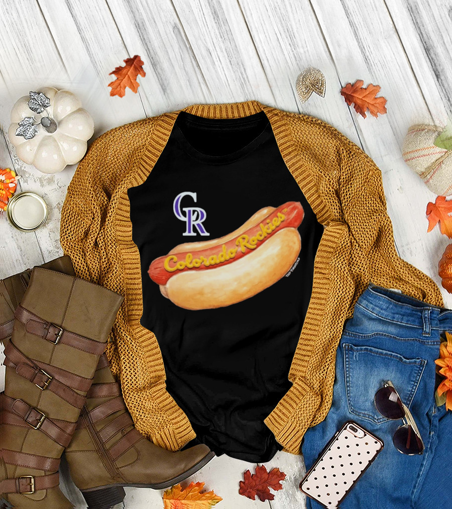 Colorado Rockies Hot Dog Tiny Turnip Women's T-Shirt