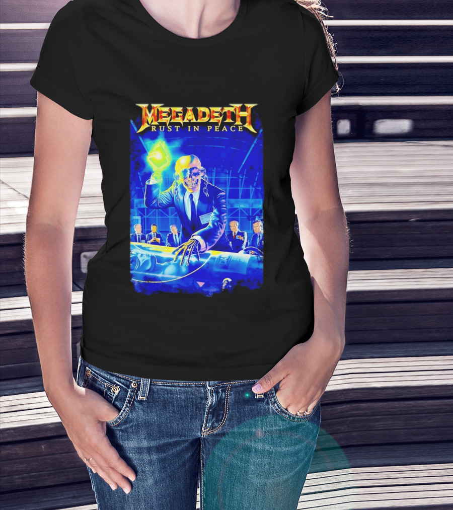 Megadeth Rust In Peace Vic Rattlehead Thrash Metal Classic Album T-Shirt