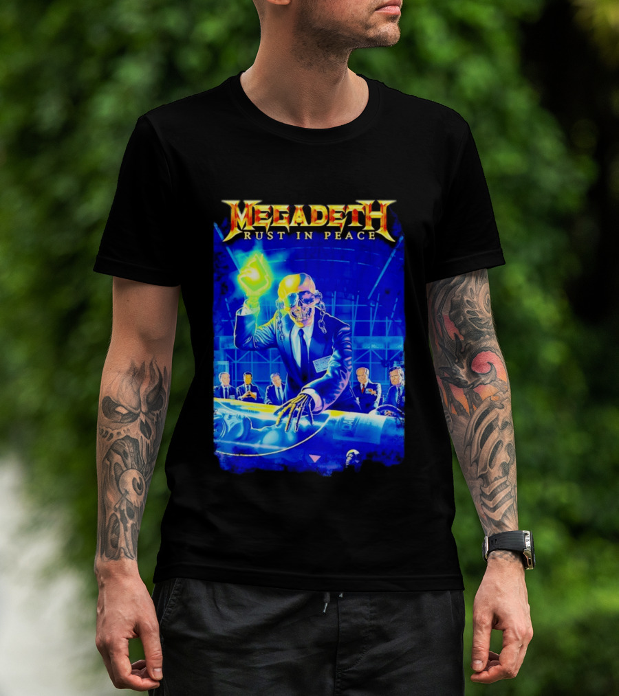 Megadeth Rust In Peace Vic Rattlehead Thrash Metal Classic Album T-Shirt