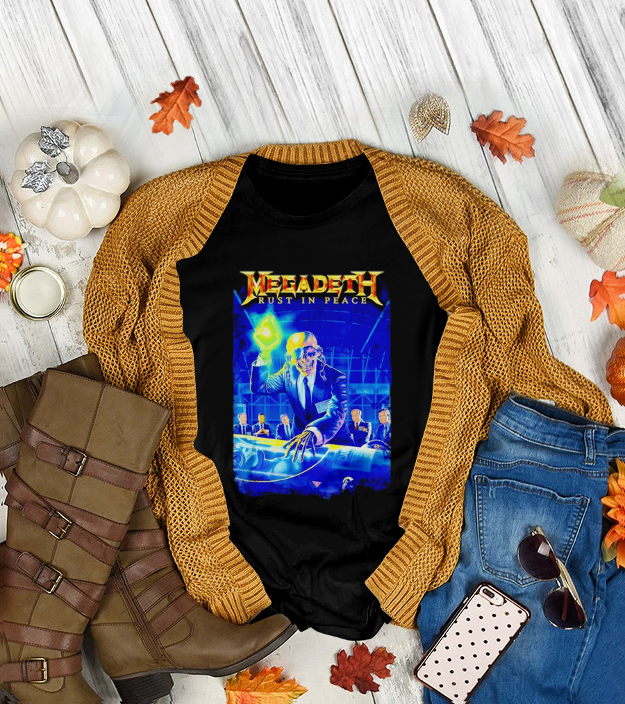 Megadeth Rust in Peace Vic Rattlehead Thrash Metal Classic Album T-Shirt