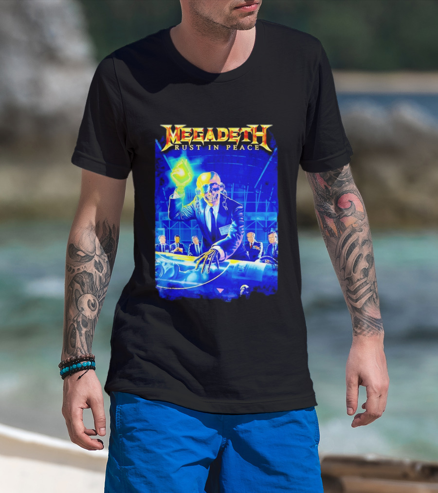 Megadeth Rust In Peace Vic Rattlehead Thrash Metal Classic Album T-Shirt