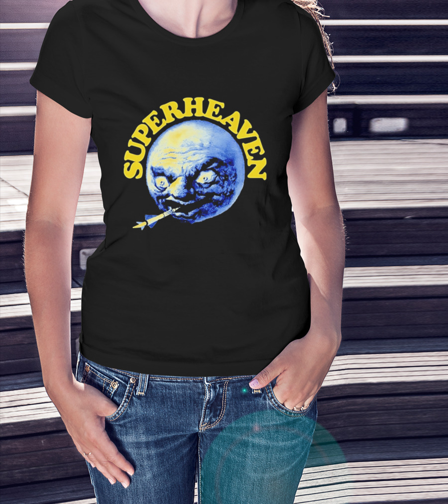 Superheaven Moon Rocket Alternative Rock Moon Face T-Shirt