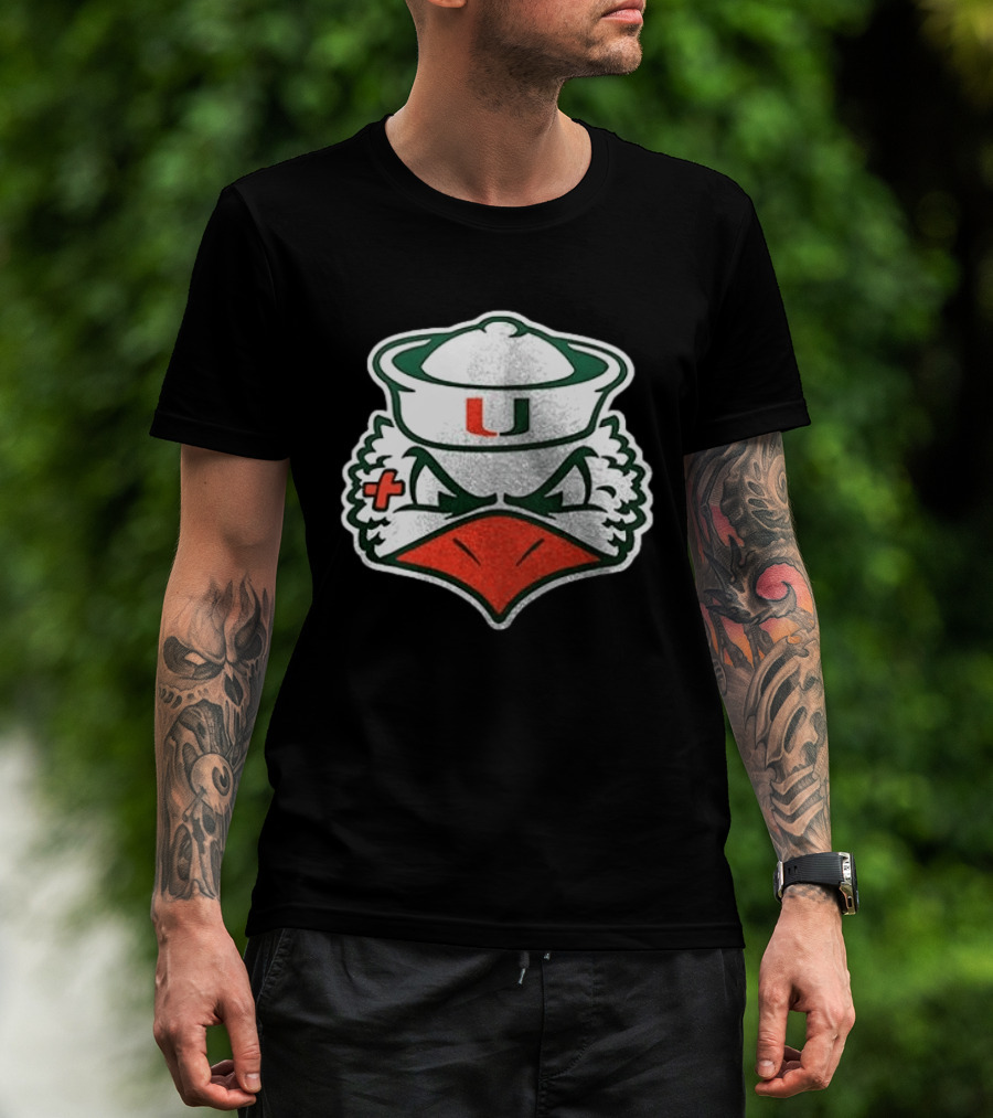 Miami Hurricanes Sebastian The Ibis Mascot U T-Shirt