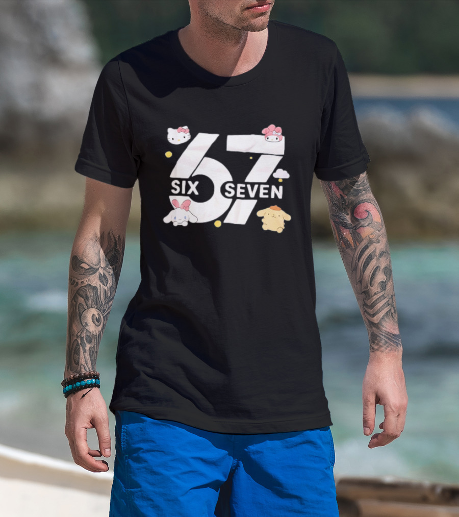 Hello Kitty Friends Sanrio Six Seven Characters T-Shirt