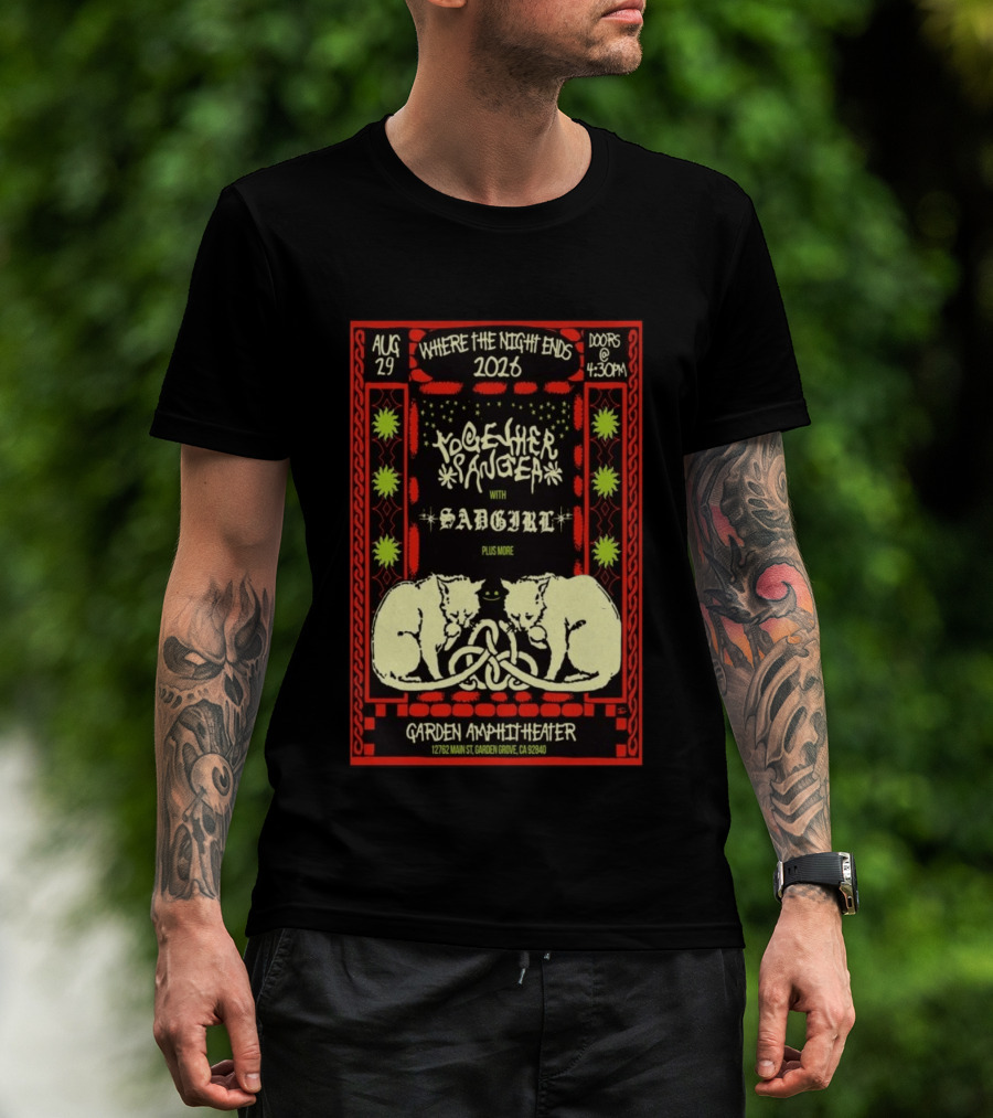 Together Sanguis Garden Amphitheater Concert August 29 2026 Featuring Sadgirl Where The Night Ends T-Shirt